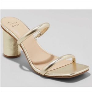 A New Day Cass Gold Block Heels size 6